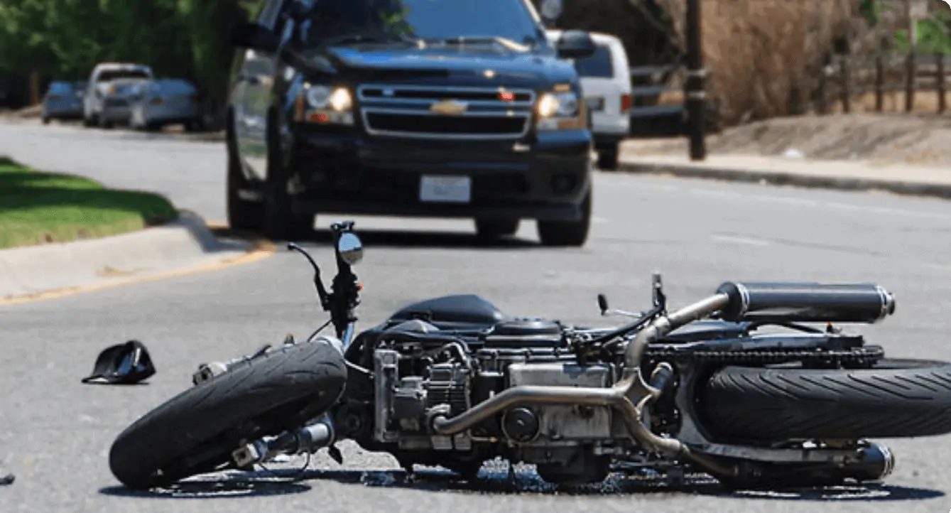 A Motorcycle On The Road After Accident | Felice Trial Attorneys